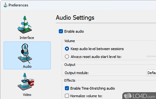 Audio output options - Screenshot of ACE Stream Media