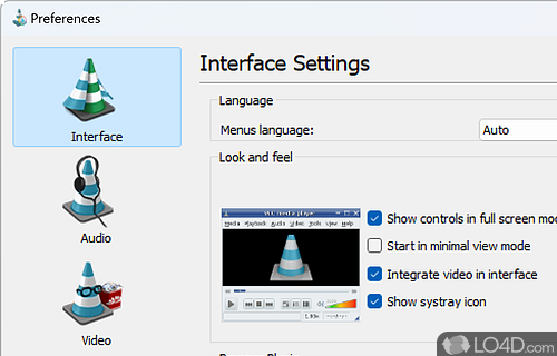 Interface settings, allowing users to change the look and feel - Screenshot of ACE Stream Media