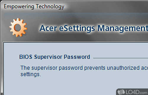 Acer eSettings Management Screenshot