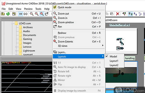 User interface - Screenshot of Acme CADSee