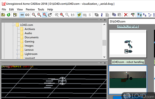 View CAD drawings on computer and quickly find them using a built-in file navigator - Screenshot of Acme CADSee
