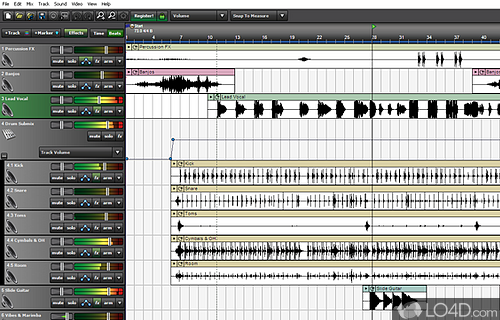 Screenshot of Acoustica Mixcraft - User interface