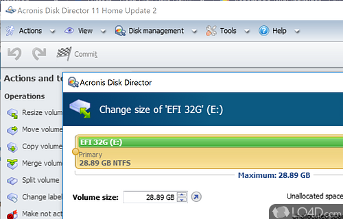 A complex, yet easy to handle volume management application - Screenshot of Acronis Disk Director Suite