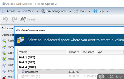 Perform partition-related operations, recover data and create bootable drives - Screenshot of Acronis Disk Director Suite