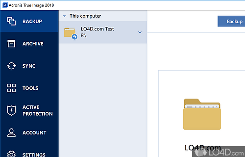 Protection utilities, backup settings and conversion - Screenshot of Acronis True Image