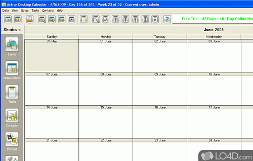 Active Desktop Calendar Screenshot