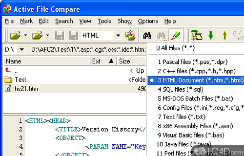 Active File Compare Screenshot