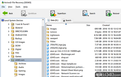 Active File Recovery for Windows Screenshot