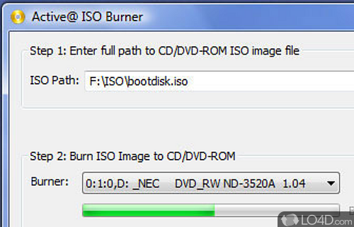 Screenshot of Active ISO Burner - With quite an interface, this app was developed specifically to burn ISO image to discs using multiple methods