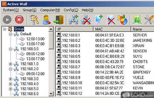 Screenshot of Active Wall Web Filter - Piece of software functioning as a Web filtering tool that provides Internet surf control for Local Area Networks