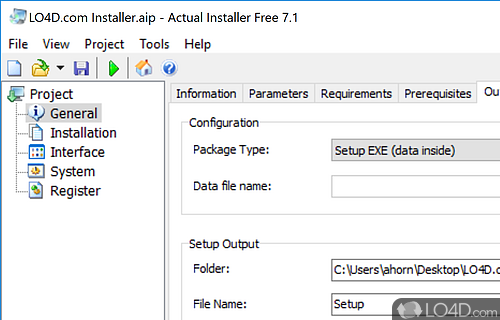 Customizing the dialogs - Screenshot of Actual Installer Free