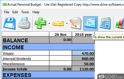 Actual Personal Budget Lite screenshot