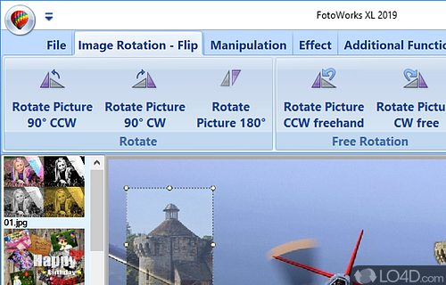For editing image files, that features a wide range of effect filters - Screenshot of FotoWorks XL