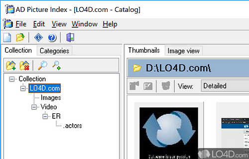 User interface - Screenshot of AD Picture Index