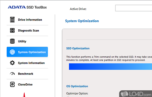 Adata SSD ToolBox Screenshot