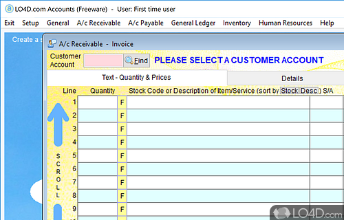 Monitor suppliers and customers, add diary entries and input holidays - Screenshot of Adminsoft Accounts
