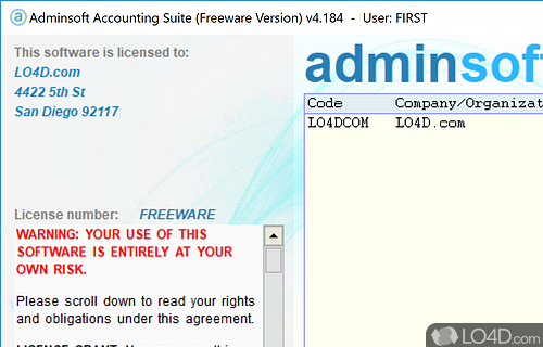 Adminsoft Accounts Screenshot