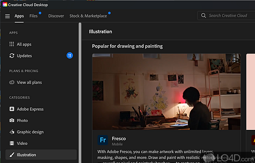 Adobe - Screenshot of Adobe Creative Cloud
