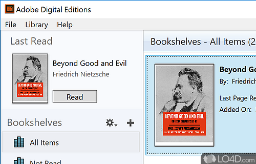 Free eReader - Screenshot of Adobe Digital Editions