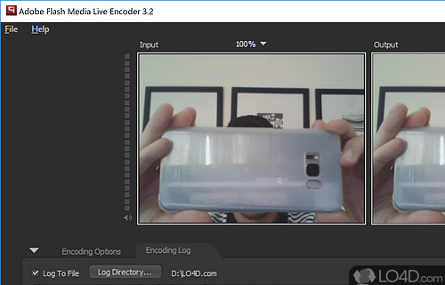 Main features - Screenshot of Adobe Flash Media Live Encoder