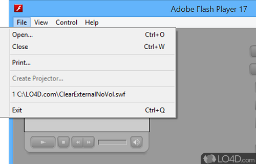Adobe Flash Player Debugger Screenshot