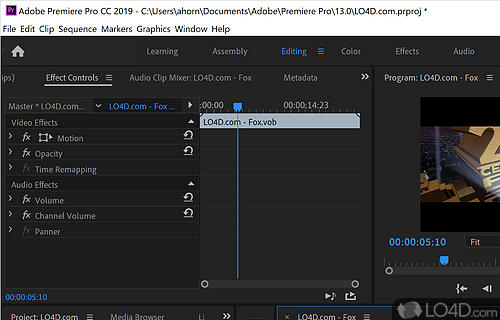 Powerful processing through GPU power - Screenshot of Adobe Premiere Pro