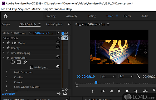 Neat file support and collaboration with related products - Screenshot of Adobe Premiere Pro