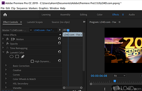 Advanced video editor - Screenshot of Adobe Premiere Pro