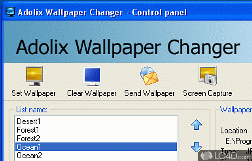 Screenshot of Adolix Wallpaper Changer - Freeware utility that will help you configure desktop wallpaper easily