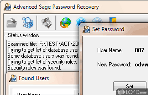 Screenshot of Advanced ACT Password Recovery - Software utility that helps you recover lost or forgotten passwords of Symantec ACT! files