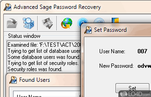 Advanced ACT Password Recovery Screenshot