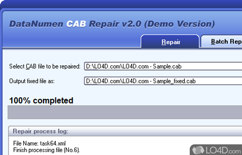 Advanced CAB Repair Screenshot