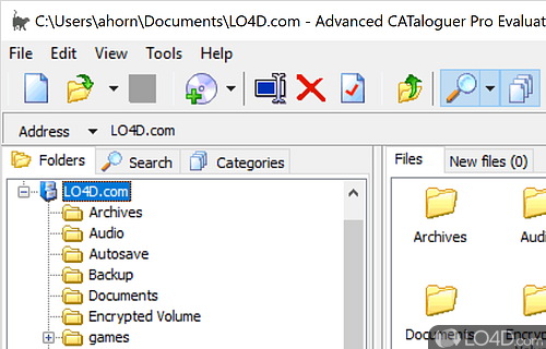 Advanced file cataloging utility, great for mp3 files - Screenshot of Advanced CATaloguer Pro