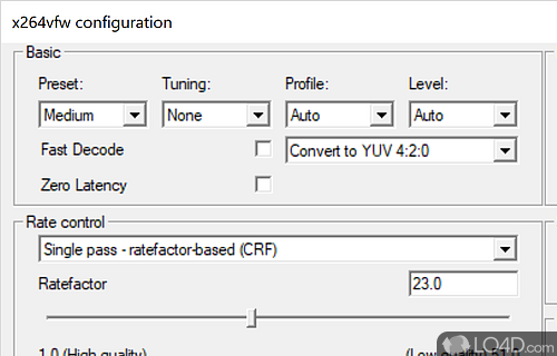 Video codec package - Screenshot of ADVANCED Codecs