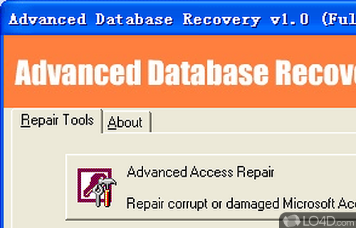 Screenshot of Advanced Database Recovery - DataNumen Database Recovery