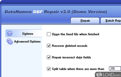 Advanced DBF Repair screenshot