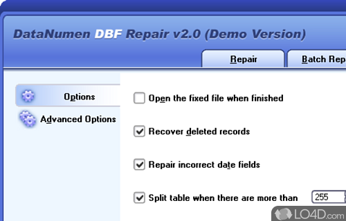 Advanced DBF Repair Screenshot