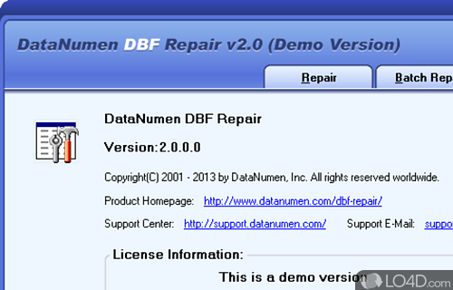 Advanced DBF Repair screenshot