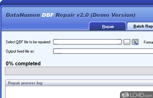 Can be used by all those who want to retrieve contents from their broken DBF files - Screenshot of Advanced DBF Repair