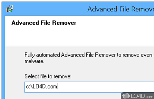 Screenshot of Advanced File Remover - Quick and easy way to remove files that seem impossible to get rid of