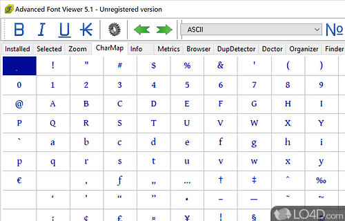 Advanced Font Viewer screenshot