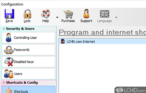 Manage granted hotkeys and configure advanced properties - Screenshot of Advanced Internet Kiosk