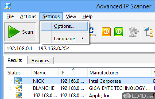 Advanced IP Scanner Screenshot