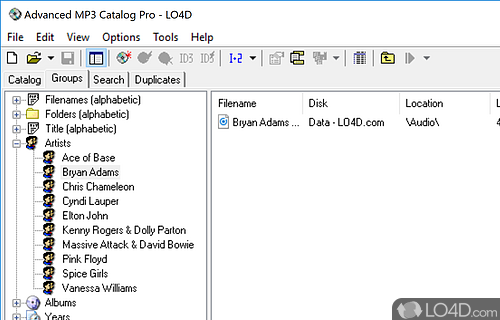 Advanced MP3 Catalog Pro Screenshot