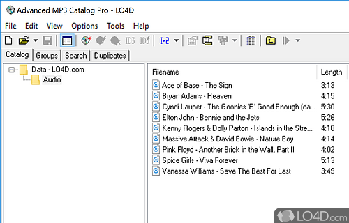 Advanced MP3 Catalog Pro Screenshot