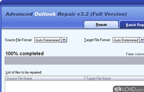 Advanced Outlook Repair Screenshot