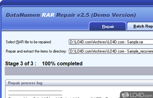 Advanced RAR Repair Screenshot