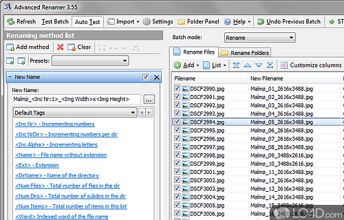 Advanced Renamer Portable Screenshot
