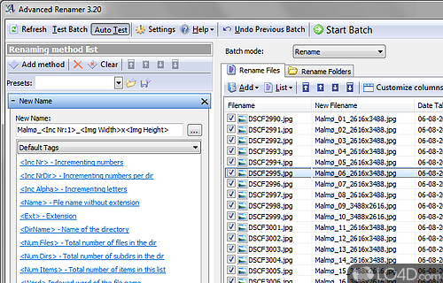 Advanced Renamer Screenshot