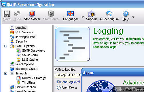 Advanced SMTP Server Screenshot